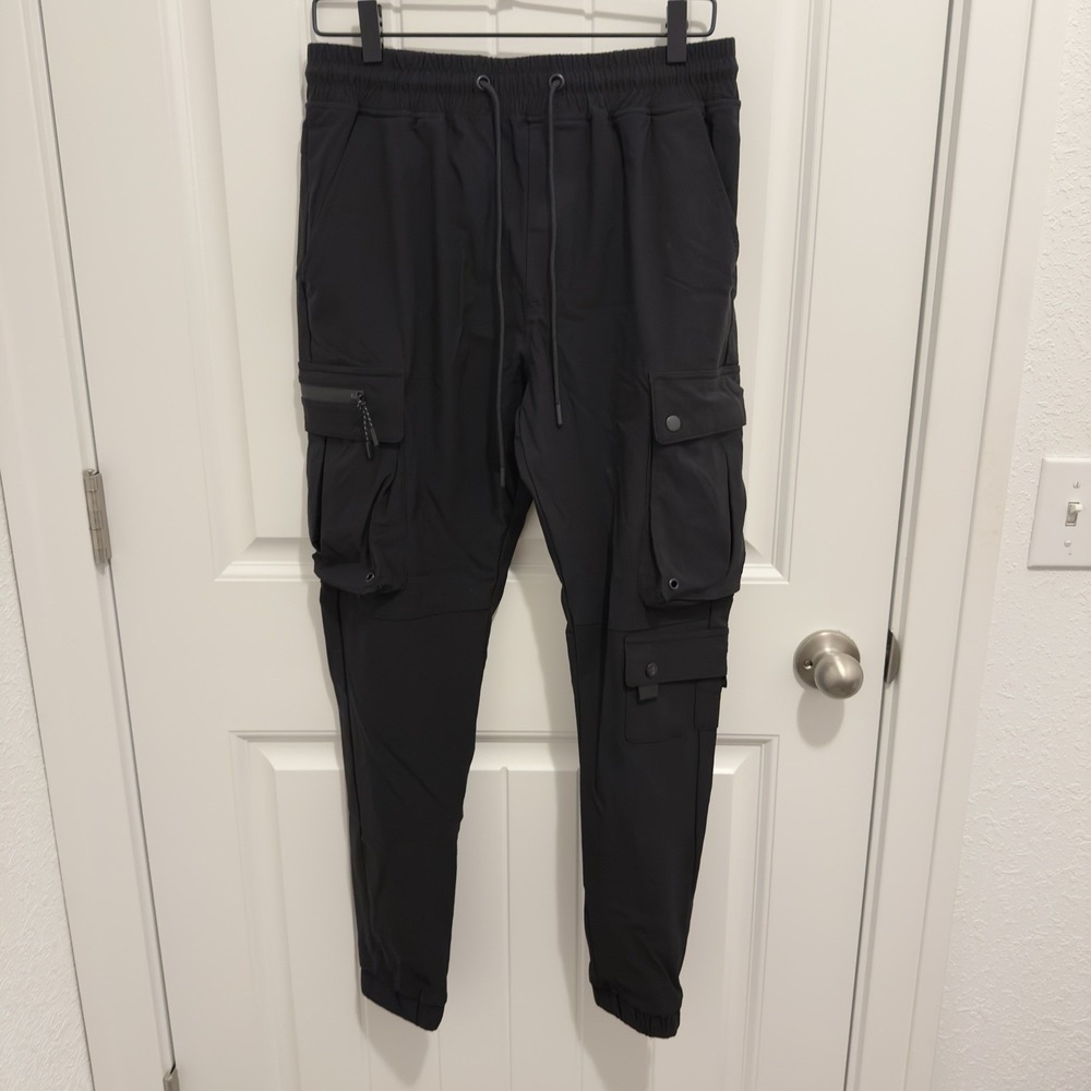 Public Supply NYC Mens Cargo Jogger Athletic Type Pants Black Size Small
